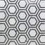 Nova 6" Hexagon Polished Marble Mosaic Tile-2061913708