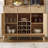 72"H Bar Cabinet with LED Lights, Wine Rack, and Cabinets-1290805010