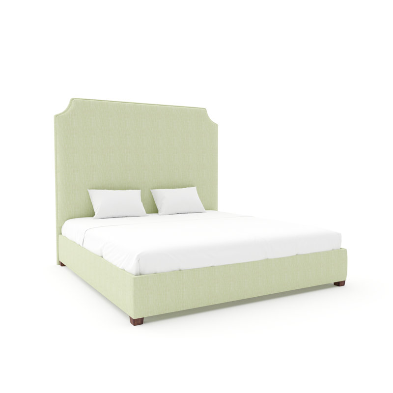 Caldwell Bed With 11" Rails, White, Maestro Ultra Performance Meadow, Queen