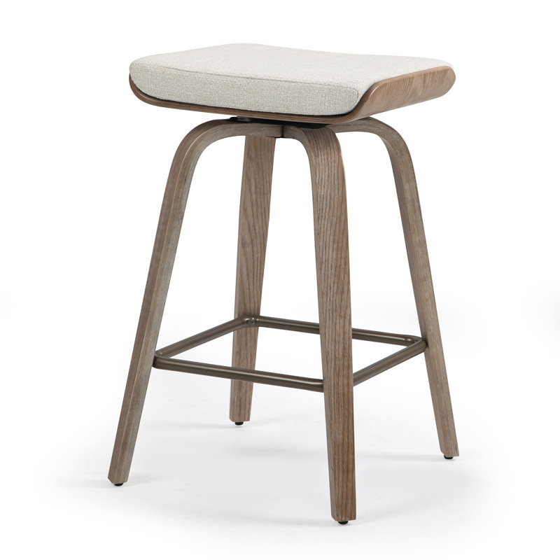 Magdiel Swivel Upholstered Counter Stool, Counter Stool (26.8” Seat Height)