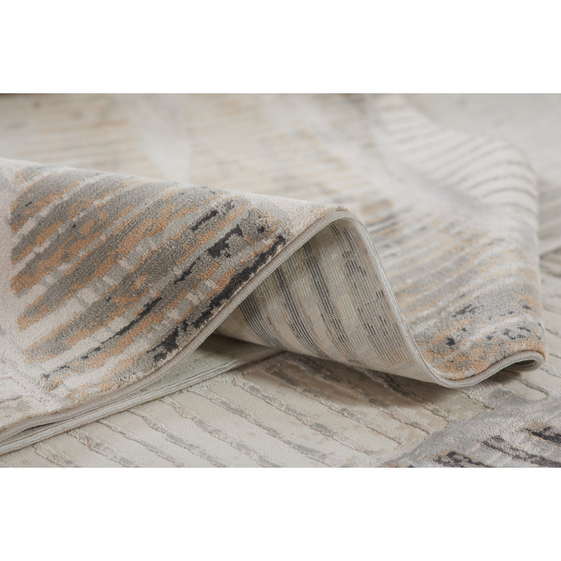 Tapis gris abstrait Foundry Select Genevieve 1 pi 10 po x 2 pi 10 po, 2 pi 2 po x 7 pi 7 po