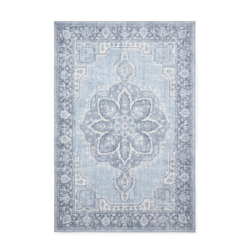 Vintage Look Digitally Printed Area Rug, Runner 61 x 230 cm