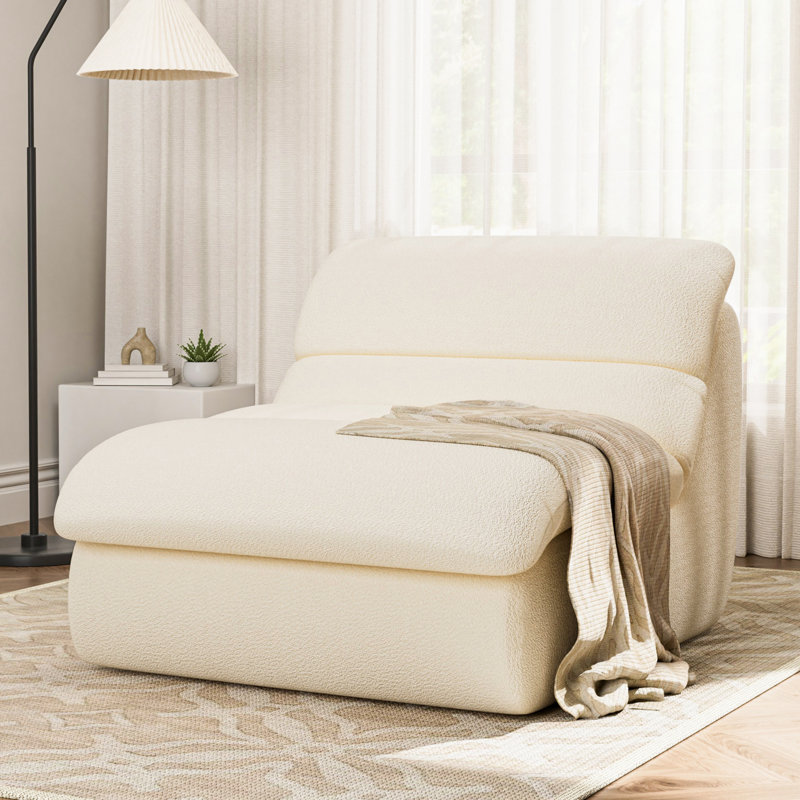 Upholstered Accent Chair, White