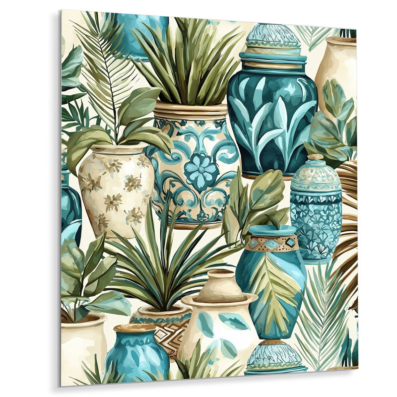 «Green and White», art mexicain, art mural mexicain, H 20 po x l 12 po