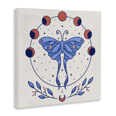 Celestial Luna Moth Canvas Wall Art by Ahmed Sameh Hussein