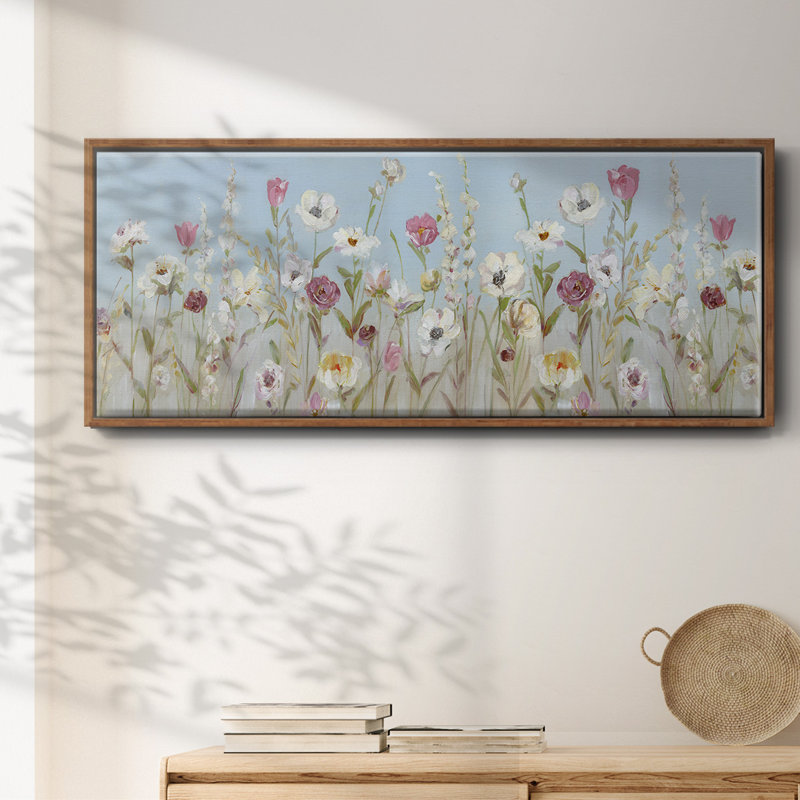 Fleurs printanières - toile encadrée, H 20 po x l 50 po