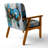 Mid-Century Accent Chair, Colorful Abstract Upholstered Armchair - Colorful Mid Century Abstract Fusion I-122510968-135416834