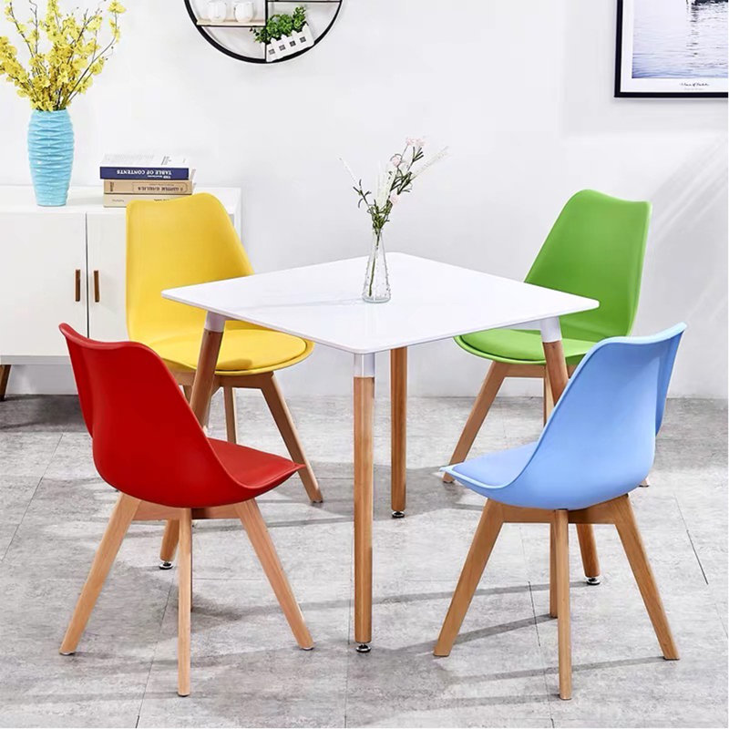 Harrington Square Dining Table with Wood Base
