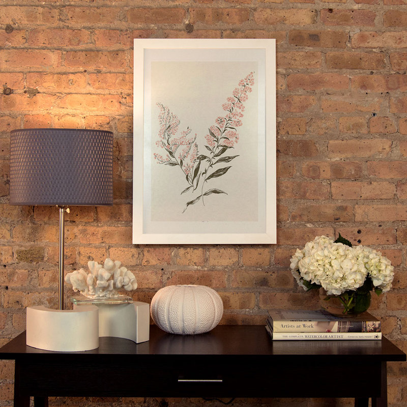 « fleurs on white i », impression, H 24 po x l 16 po x P 1 po, Papier encadré blanc