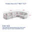 Canapé modulaire courbé en coin 4 tiroirs Elysium l 88,6 po x P 123,2 po x H 31,5 po