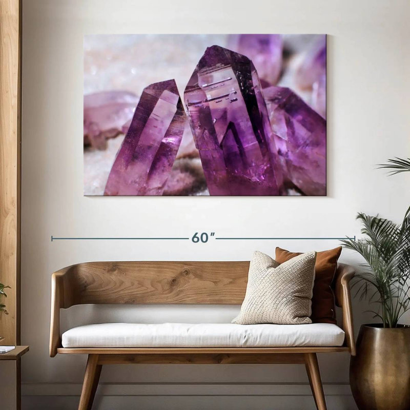 Améthyste mauve Alvord, H 32 po x l 48 po