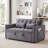 3 in 1 Convertible Sleeper Sofa Bed, Modern Pull Out Couch Bed, Adjustable Backrest, Loveseat Futon Sofa with Pillows & Pockets for Living Room Apartment-502912938-475407456