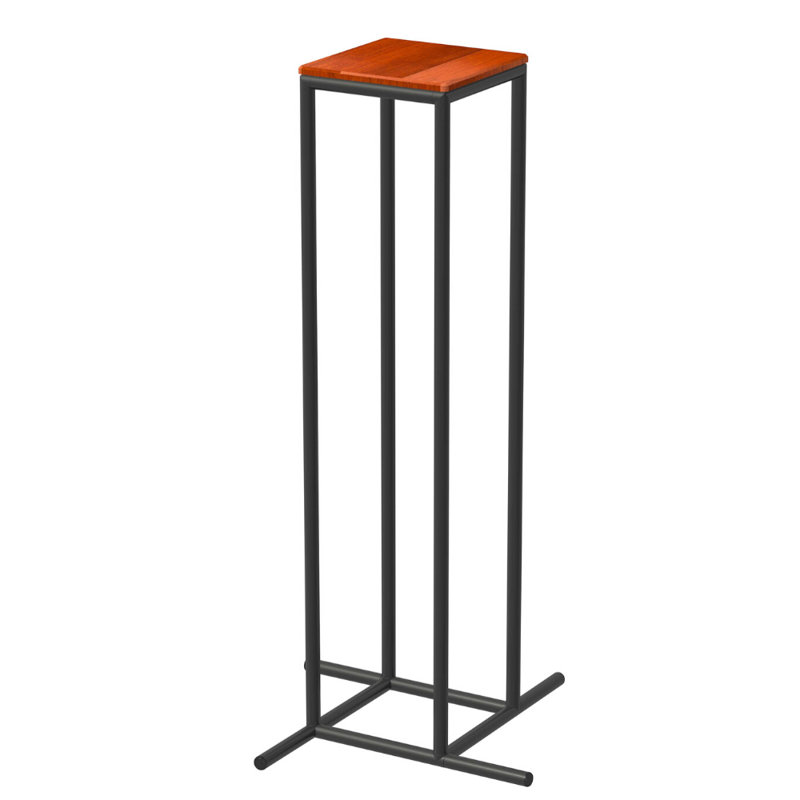 Holmestrand End Table, Dark Cherry, Black