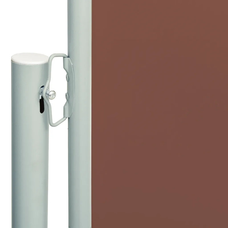 Dakota Fields 600cm W x 180cm D Fabric Cover Retractable Side Awning, Brown