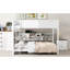 Queen Over Bunk Bed, White - With Storage & Charging Bed Storage, Robust Build-2027248420