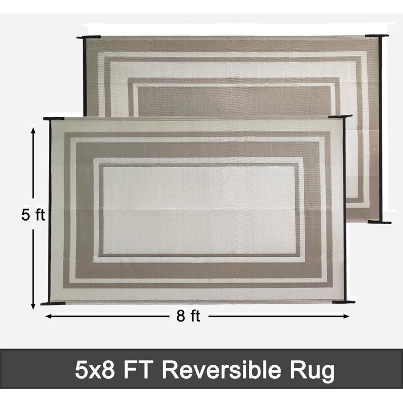 Tapis d'extérieur pour tapis imperméables pour terrasse de porche Tapis en plastique de paille pour véhicule récréatif