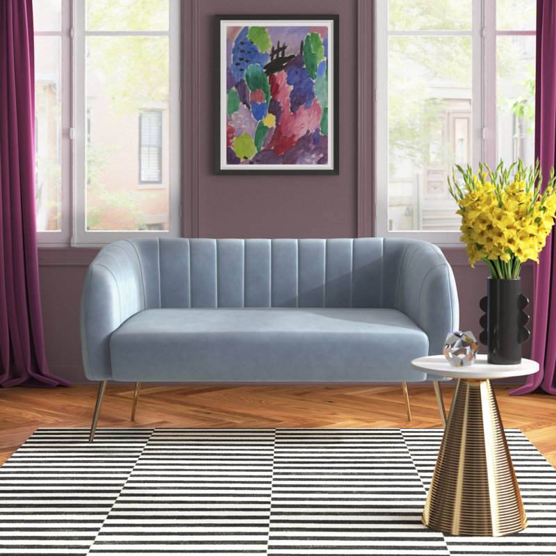 Aylin 2 Seater Sofa, Light Blue