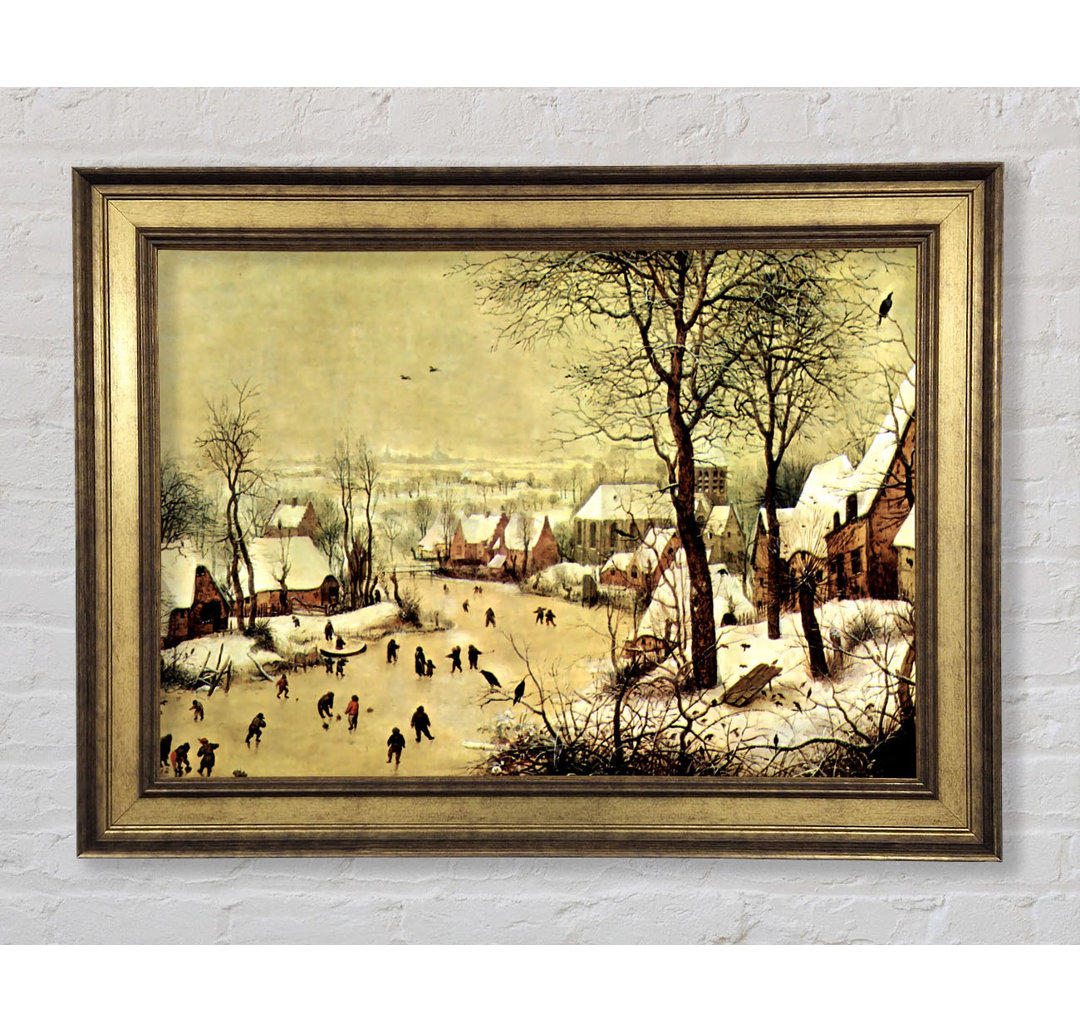 Pieter Bruegel Winterlandschaft mit Schlittschuhläufern - Druck