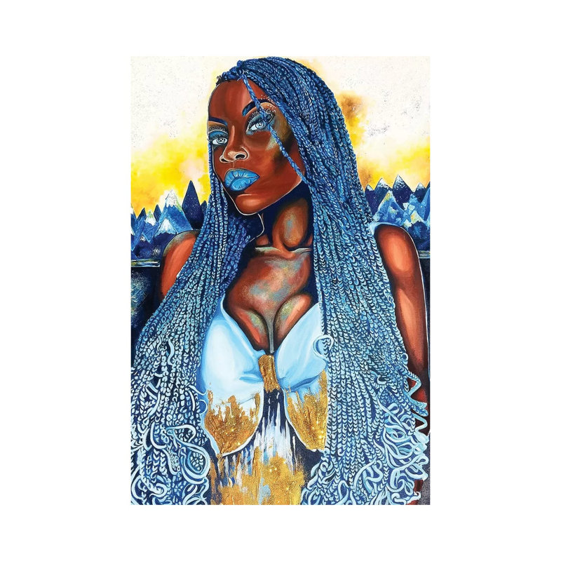Yemaya - Painting on Canvas, 45.72cm H x 30.48cm W x 1.91cm D, Wrapped Canvas
