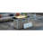 60000 43" Grey Open Weave Propane Gas Fire Pit Table, With Bohemian Design, Glass Wind Guard, And 20Lbs Storage For Patio Garden 43 Inch Rectangular , In Grey, Blue Stone Decoration Tempered Guard-1491381254