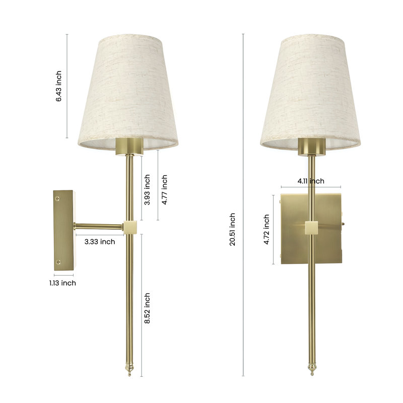 Lampes murales rechargeables sans fil télécommandées avec piles 2600Mah, parfaites pour les chambres à coucher, les salons, les couloirs et les salles de bain (ensemble de 2)