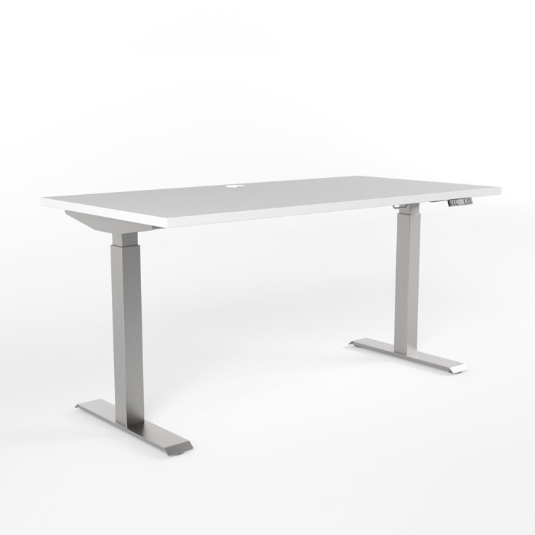 REVOH Adjustable Height Desk with Storage