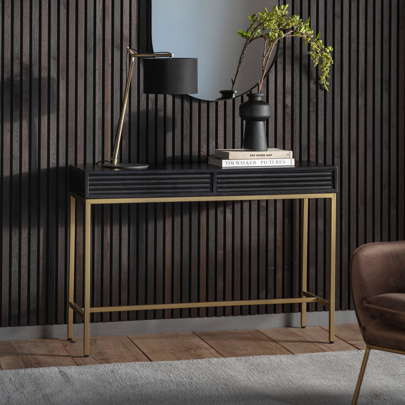Vandyke 110cm Solid Wood Top Console Table