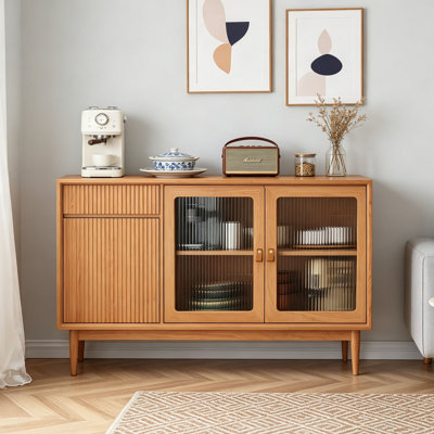 Buffet de rangement multifonctionnel en bois massif
