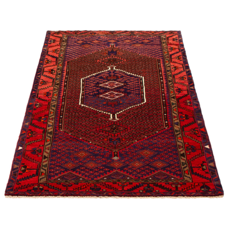 One-of-a-kind Andelz Red Wool Rug 4'0" x 7'5"
