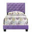 Charmant lit simple mauve pour un sommeil élégant et confortable, parfait pour les chambres modernes et jeunes-759652819
