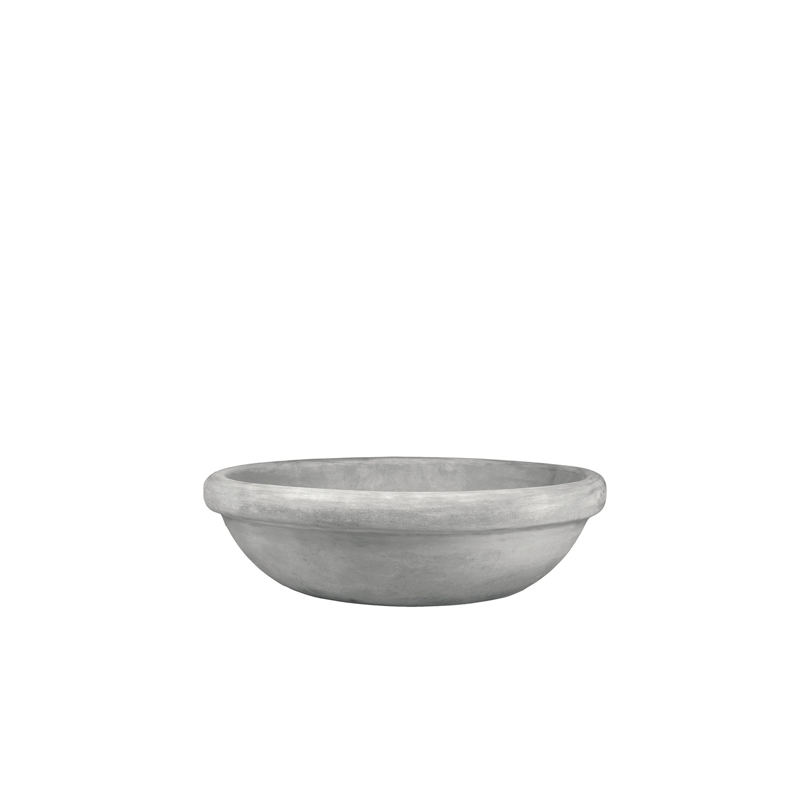 24 in. Low Bowl w/Lip - Natural Finish - Grey