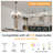 5-light Transitional Chandelier With Fabric Shades