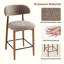 Chaise rembourrée en bois massif avec tabouret-1906270893