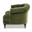 Causeuse Chesterfield La Rosa, velours performance vert olive