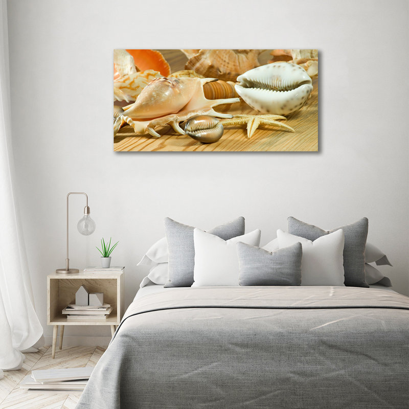 Shells On Wood - Wrapped Canvas Print