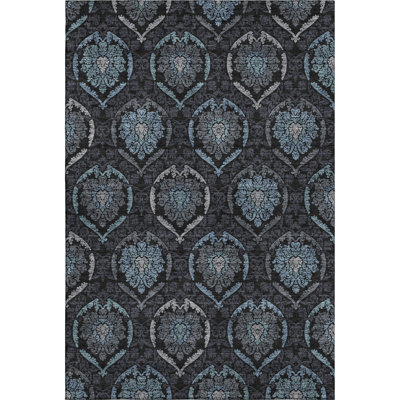 Premium Machine Washable Prisco Blue Rug
