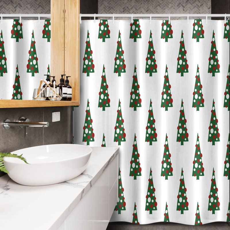 Shower Curtain with Hooks Included, 78"H x 54"W