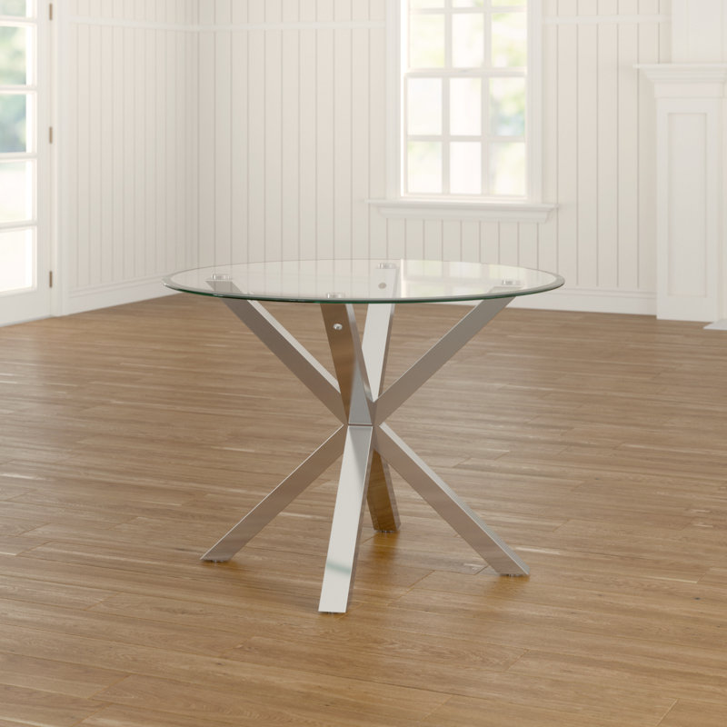 Blair Round Glass Top Dining Table