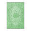 Tapis oriental en laine / polyester tissé à la machine Kazik en vert / ivoire / noir-91475007