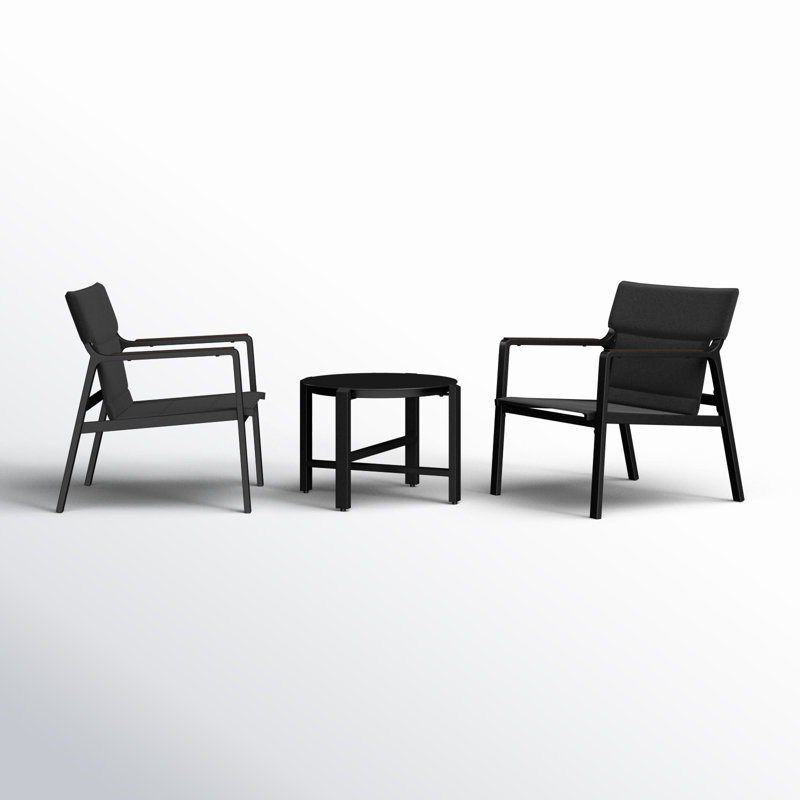 Byren Metal Round Patio Bistro Set