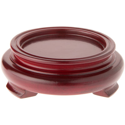 Malena Round Wood Veneer Footed Display Base