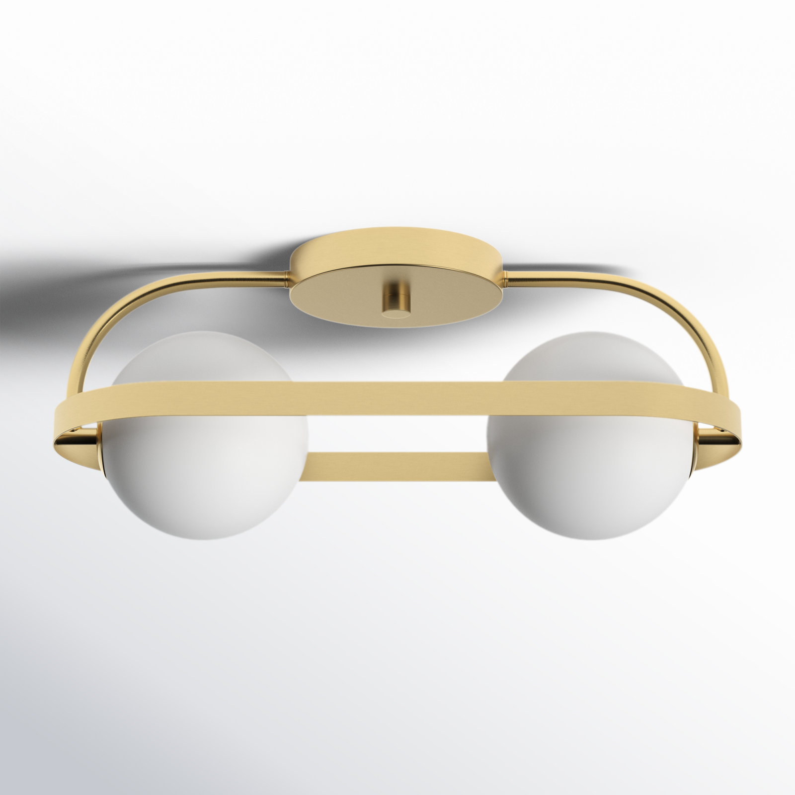 Olly 2 Light Glass Semi Flush Mount