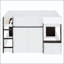 Lit mezzanine double avec maisonnette et rangement-1398471881