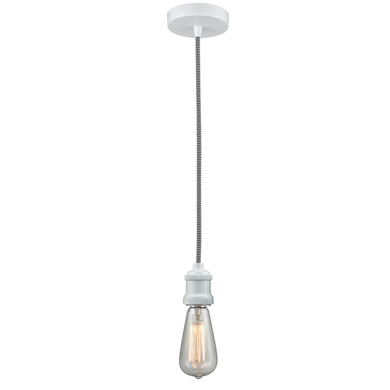 Luminaire suspendu à 1 lumière Waterville, Blanc