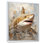 Peinture de requin minimalisme en beige doré I sur toile