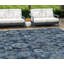 Tapis lavable intérieur / extérieur bleu marine et bleu denim 10 pi x 14 pi HomeRoots