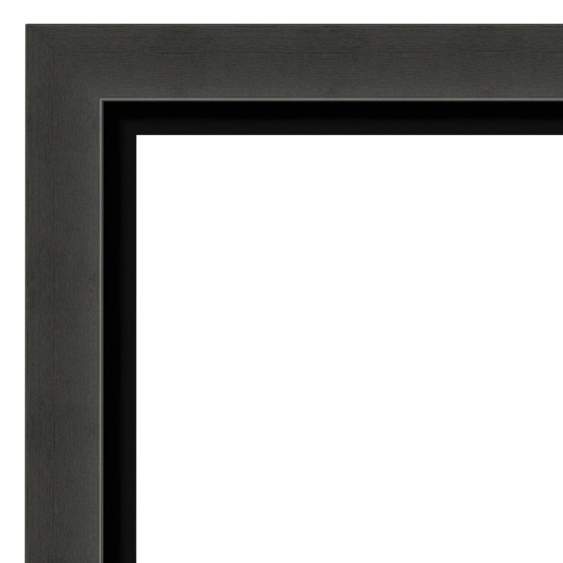 Tuxedo Black Bathroom Vanity Non-Beveled Wall Mirror, 27" x 33"