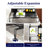Extendable Dish Drying Rack - Rust-Resistant Dish Racks for Kitchen Counter with Adjustable Support Legs, Cutlery Holder & Removable Draining Tray (White, 15.6''-25.2''L × 16.9''W × 8.1''H)-123640087-123640084
