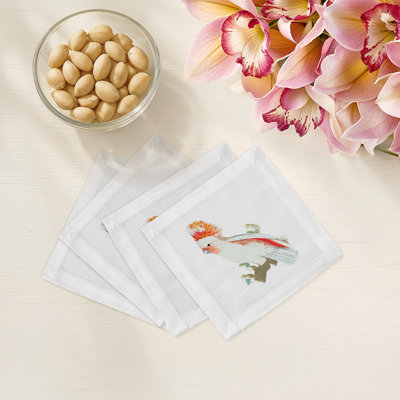 Serviettes de cocktail en satin de coton Cockatoo