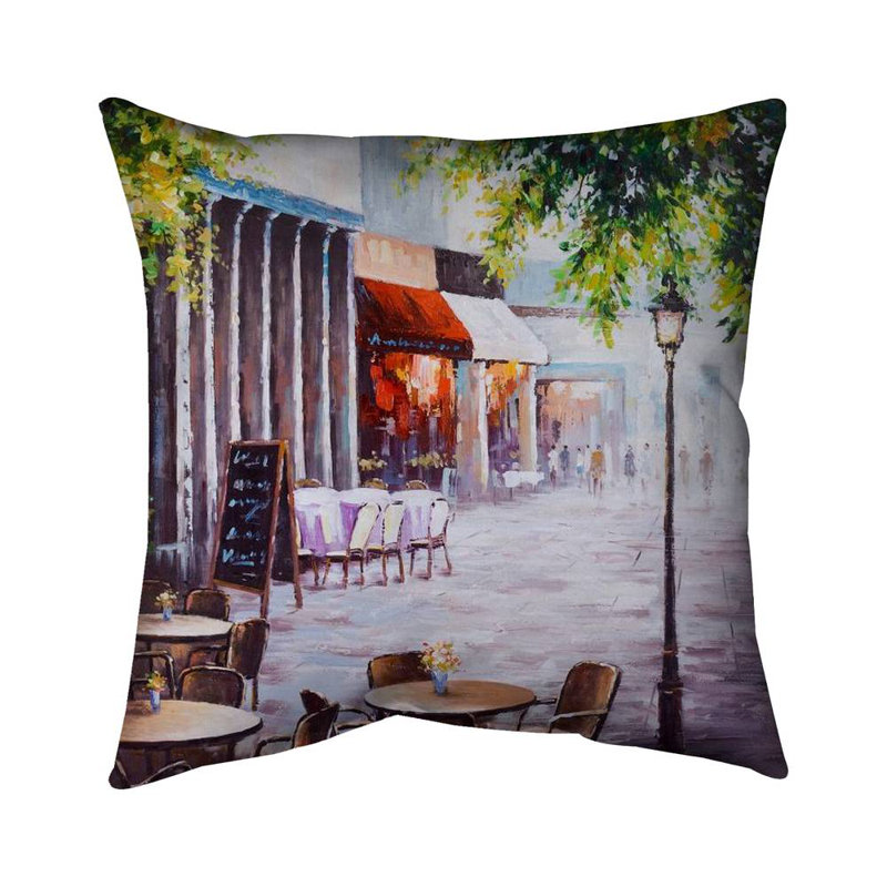 Outdoor Restaurant Poly Twill Throw | Contemporary Home Decor